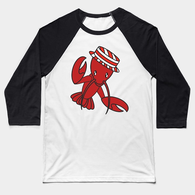 Barbershop Singing Red Lobster Baseball T-Shirt by Ryphna